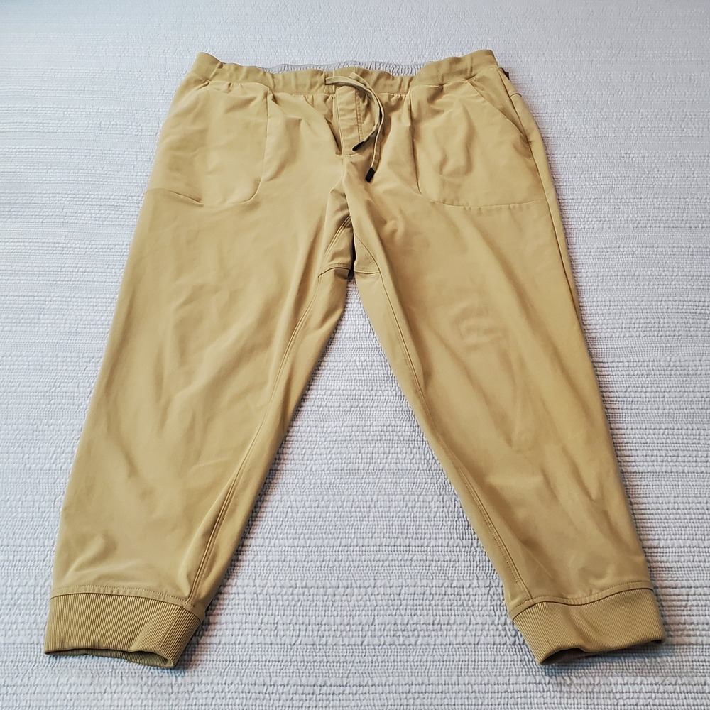 VRST Joggers Mens XXL Tan Excellent Back Zipper Pockets Stretch Commuter Pants - Picture 11 of 12